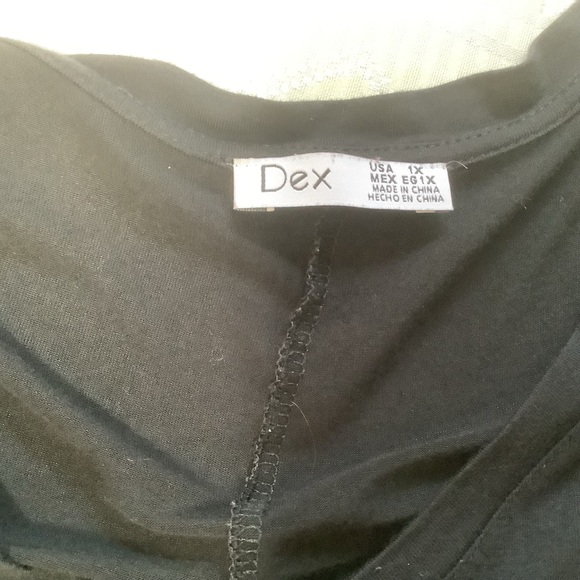 Dex Tunic Women’s Size 1X Loose Fit Sequins Stretchy Black - Picture 4 of 10